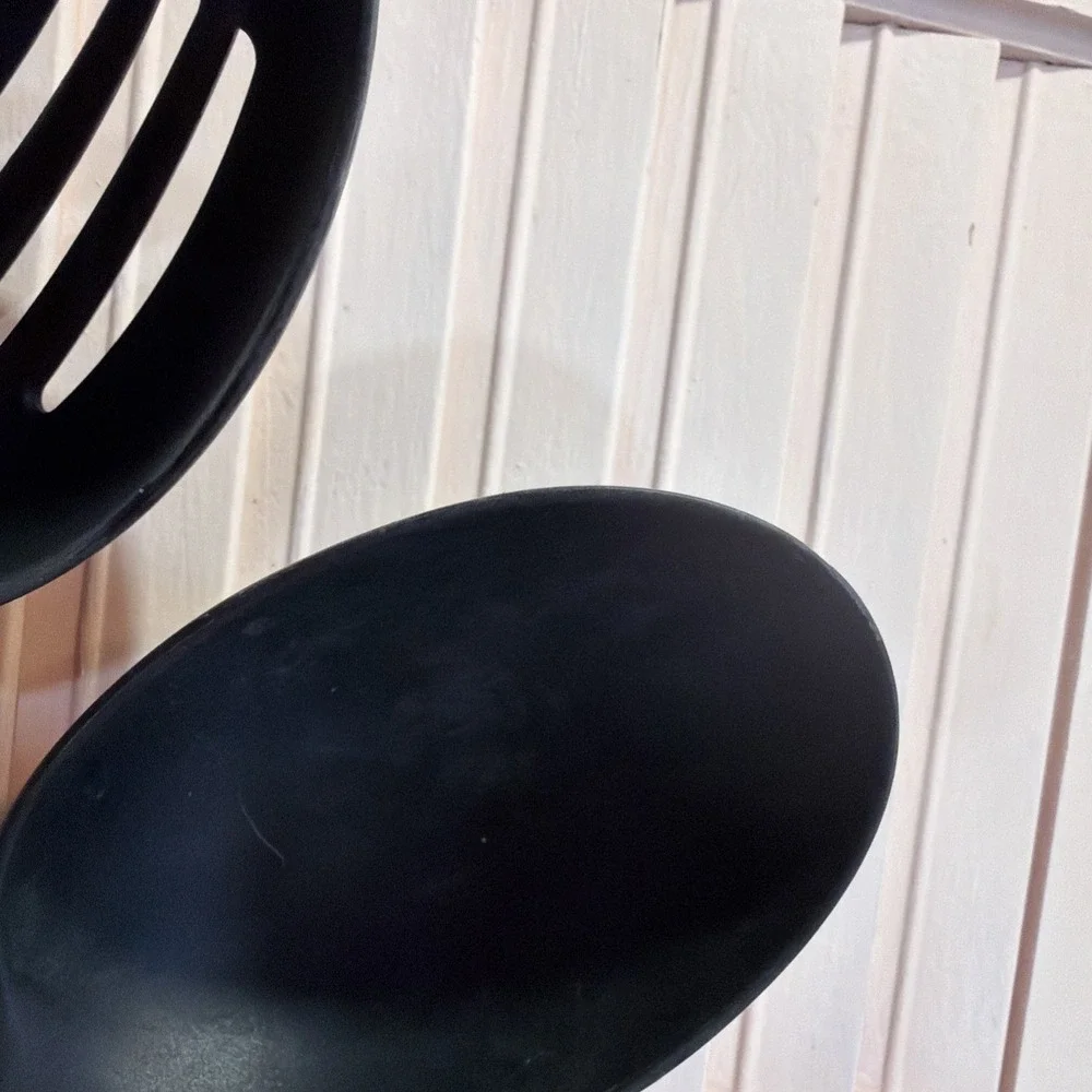 Spoon Set Kitchen aid‎ Black/silver Vintage Heavy Duty Slotted/serving